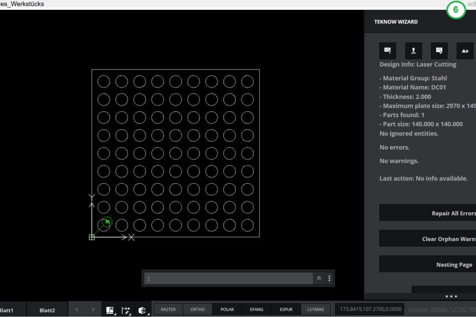 Screenshot-Anleitung, CAD-Programm, Schritt 6, Speichern und Schließen